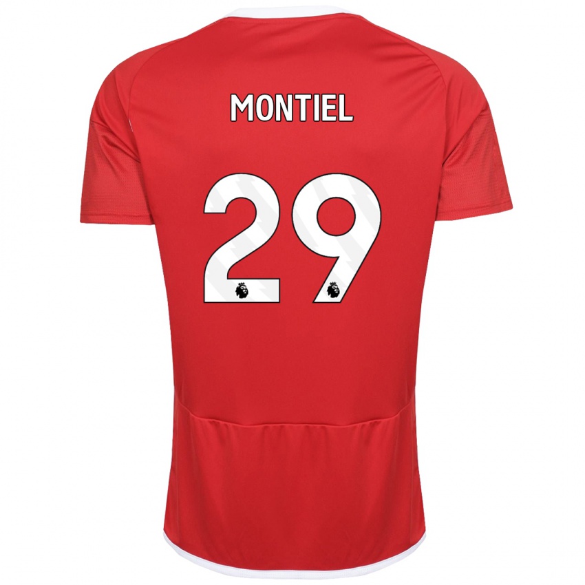 Børn Gonzalo Montiel #29 Rød Hjemmebane Spillertrøjer 2023/24 Trøje T-Shirt
