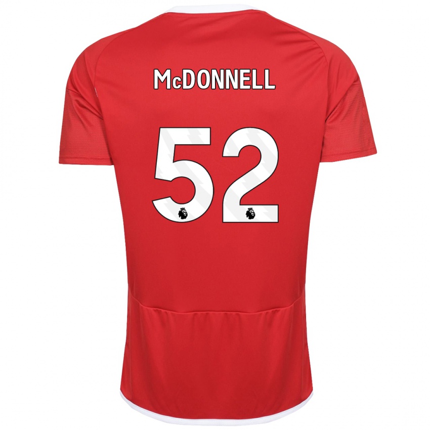 Børn Jamie Mcdonnell #52 Rød Hjemmebane Spillertrøjer 2023/24 Trøje T-Shirt