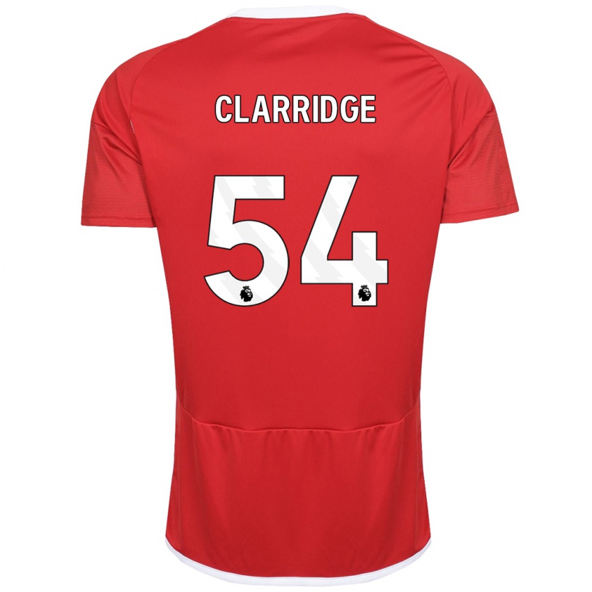 Børn James Clarridge #54 Rød Hjemmebane Spillertrøjer 2023/24 Trøje T-Shirt