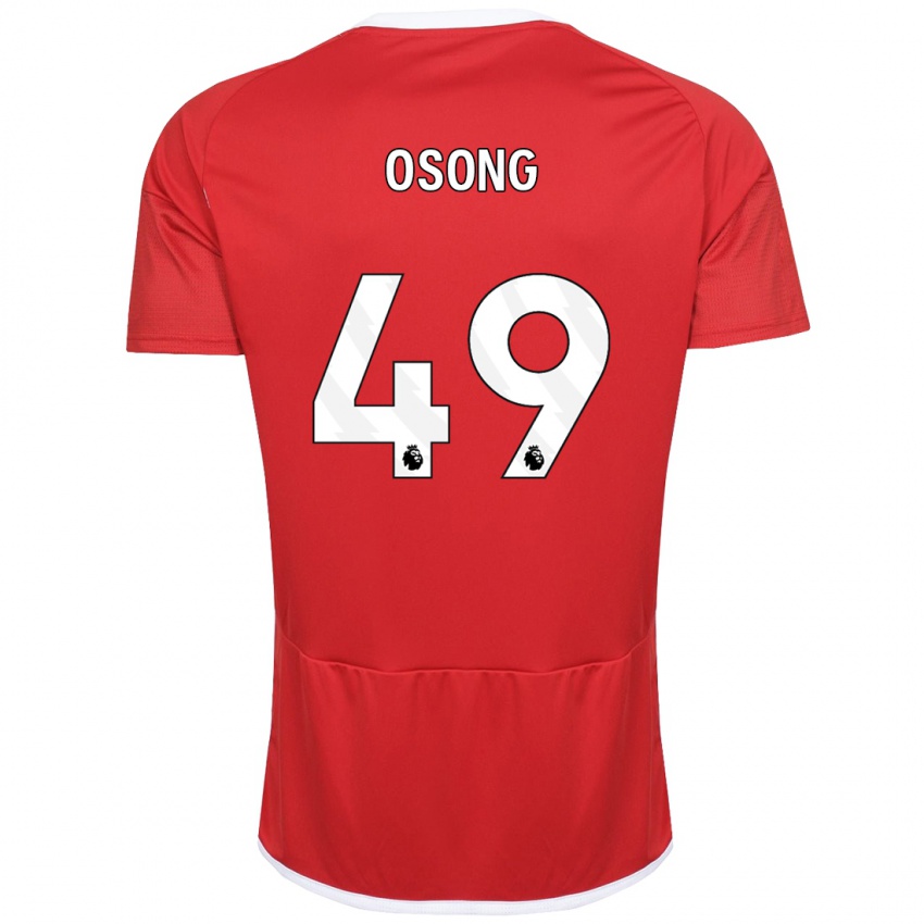 Børn Detlef Esapa Osong #49 Rød Hjemmebane Spillertrøjer 2023/24 Trøje T-Shirt