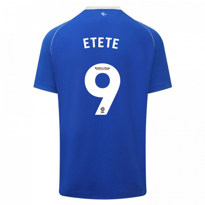 Børn Kion Etete #9 Blå Hjemmebane Spillertrøjer 2023/24 Trøje T-Shirt