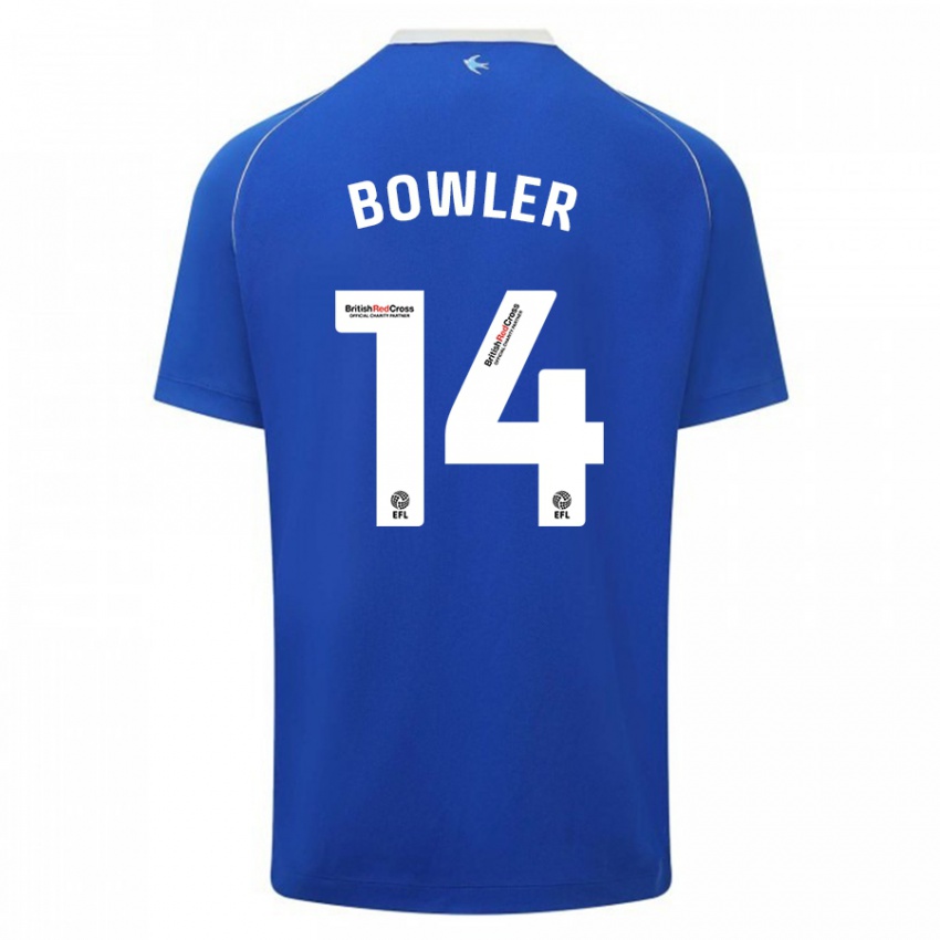 Børn Josh Bowler #14 Blå Hjemmebane Spillertrøjer 2023/24 Trøje T-Shirt