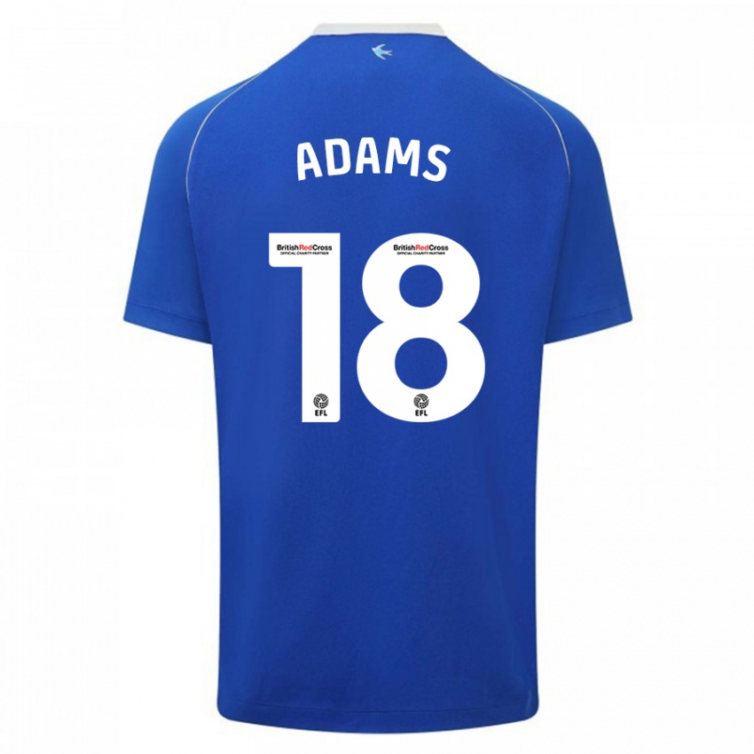 Børn Ebou Adams #18 Blå Hjemmebane Spillertrøjer 2023/24 Trøje T-Shirt