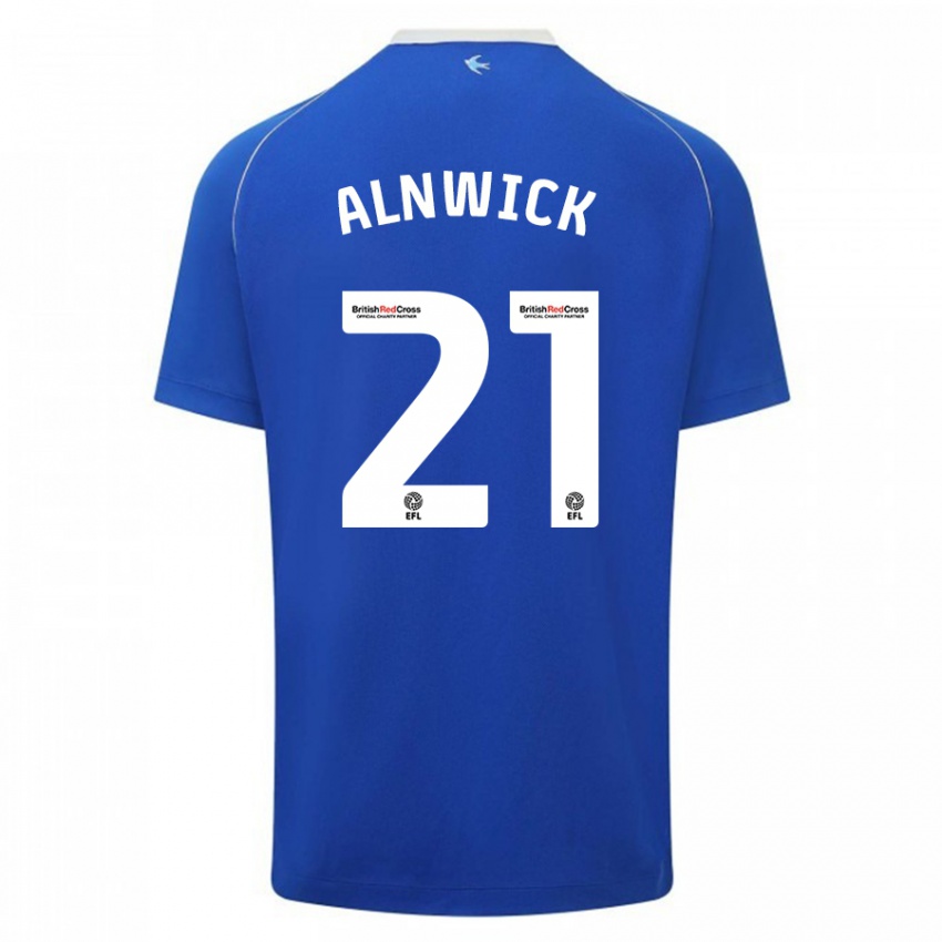 Børn Jak Alnwick #21 Blå Hjemmebane Spillertrøjer 2023/24 Trøje T-Shirt