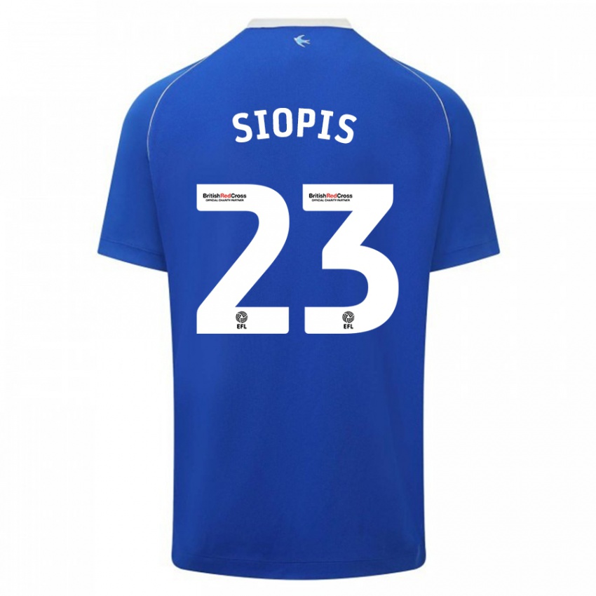 Børn Manolis Siopis #23 Blå Hjemmebane Spillertrøjer 2023/24 Trøje T-Shirt