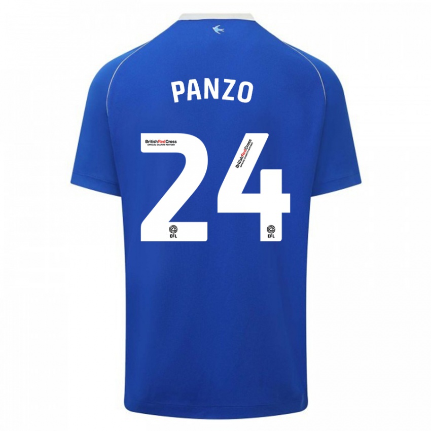 Børn Jonathan Panzo #24 Blå Hjemmebane Spillertrøjer 2023/24 Trøje T-Shirt