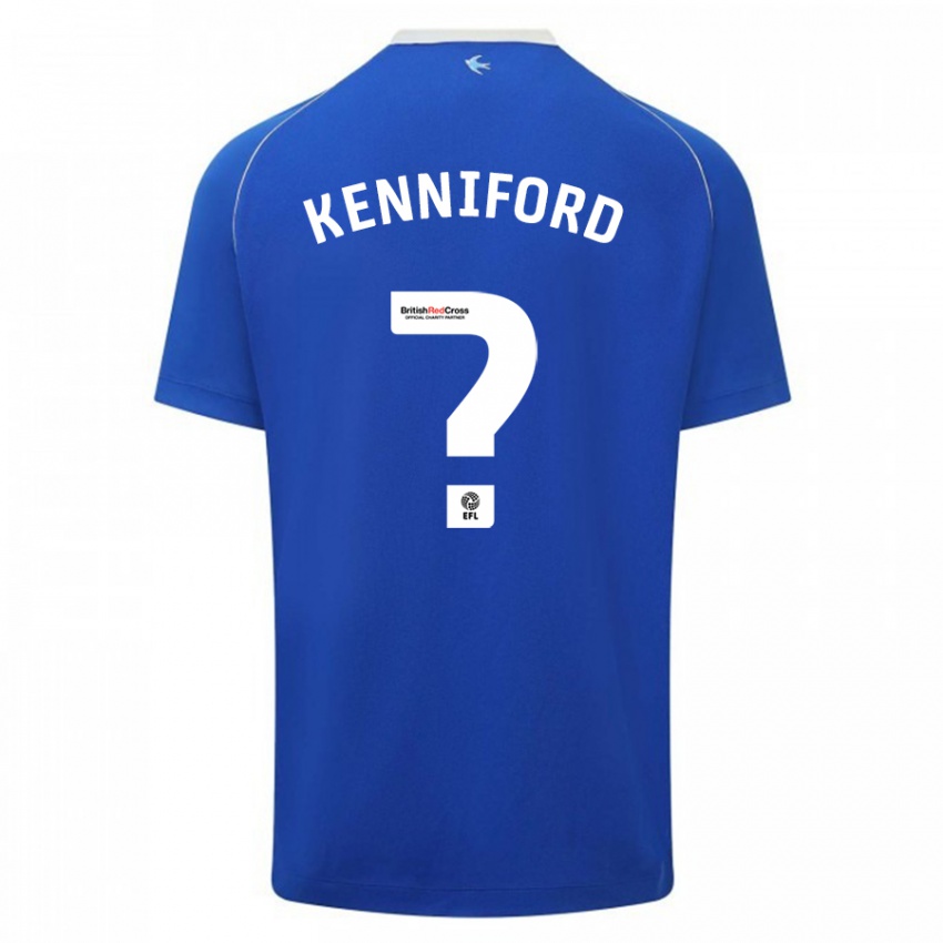 Børn Kyle Kenniford #0 Blå Hjemmebane Spillertrøjer 2023/24 Trøje T-Shirt