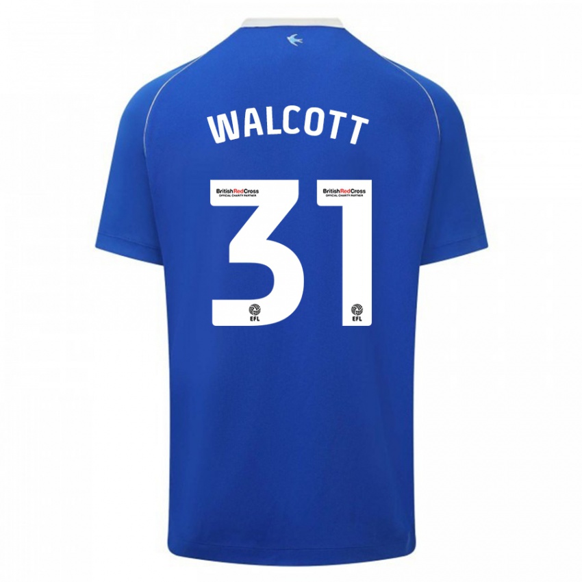 Børn Malachi Fagan Walcott #31 Blå Hjemmebane Spillertrøjer 2023/24 Trøje T-Shirt