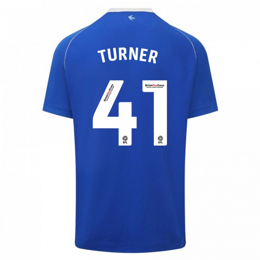 Børn Matthew Turner #41 Blå Hjemmebane Spillertrøjer 2023/24 Trøje T-Shirt