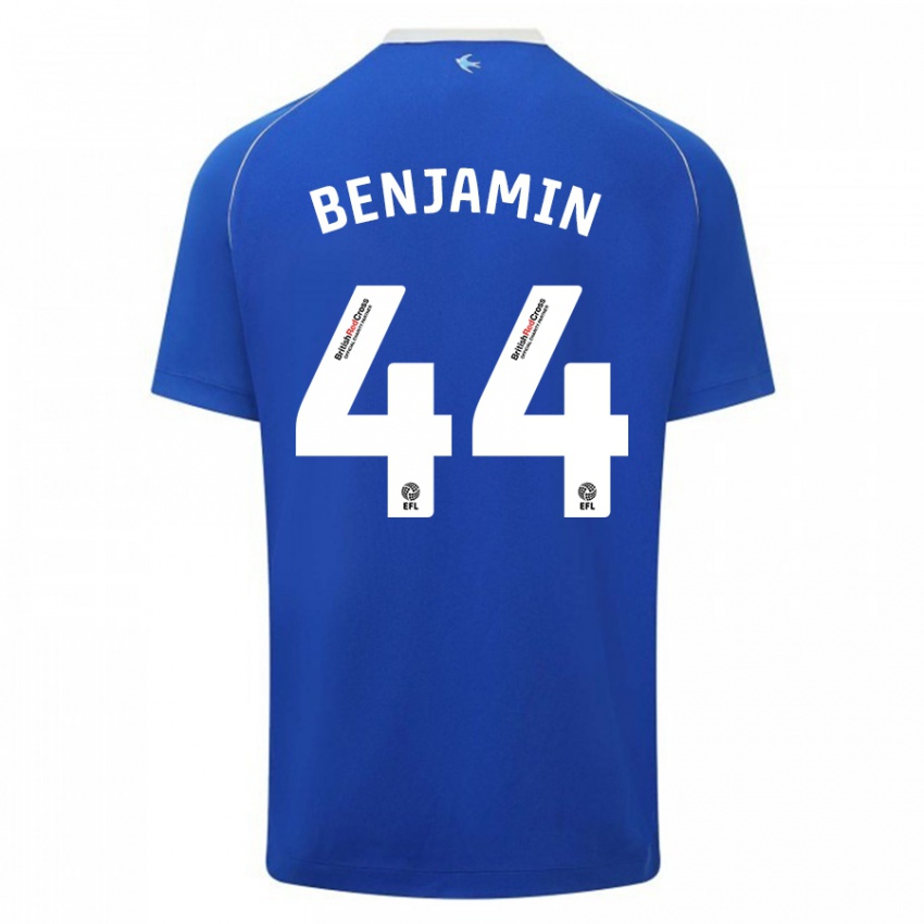 Børn Xavier Benjamin #44 Blå Hjemmebane Spillertrøjer 2023/24 Trøje T-Shirt