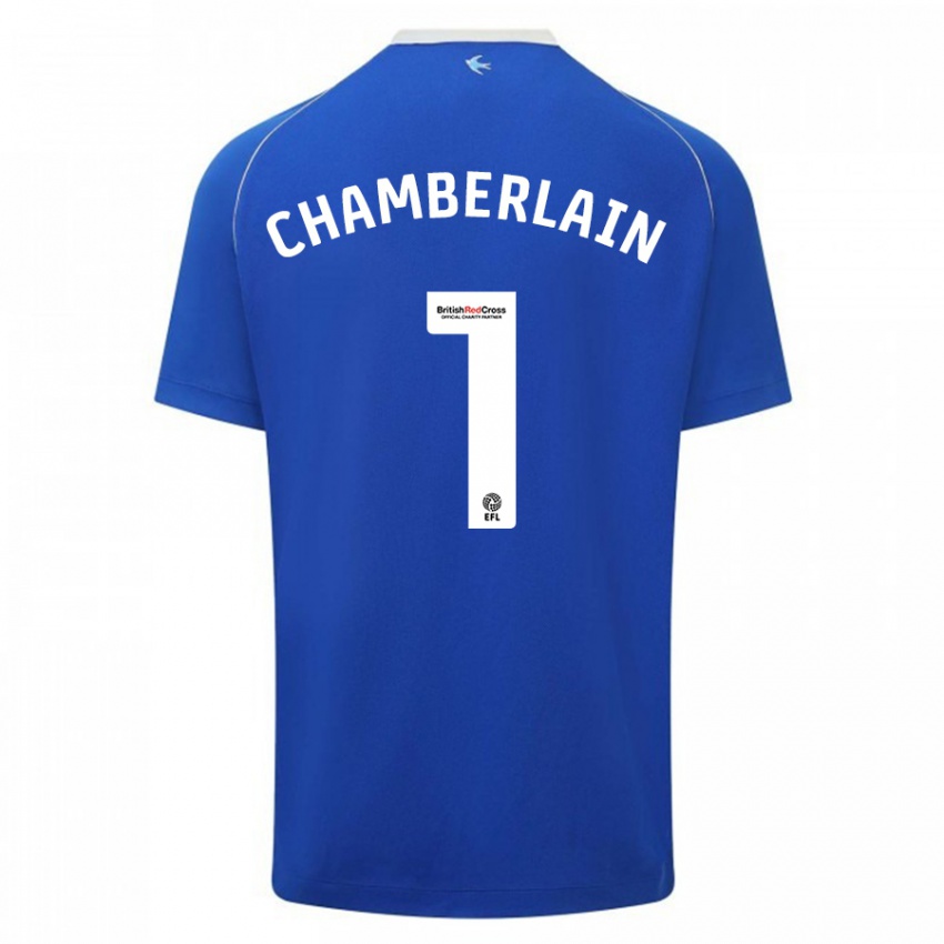 Børn Ceryn Chamberlain #1 Blå Hjemmebane Spillertrøjer 2023/24 Trøje T-Shirt