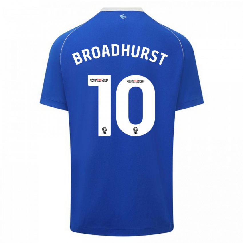 Børn Danielle Broadhurst #10 Blå Hjemmebane Spillertrøjer 2023/24 Trøje T-Shirt