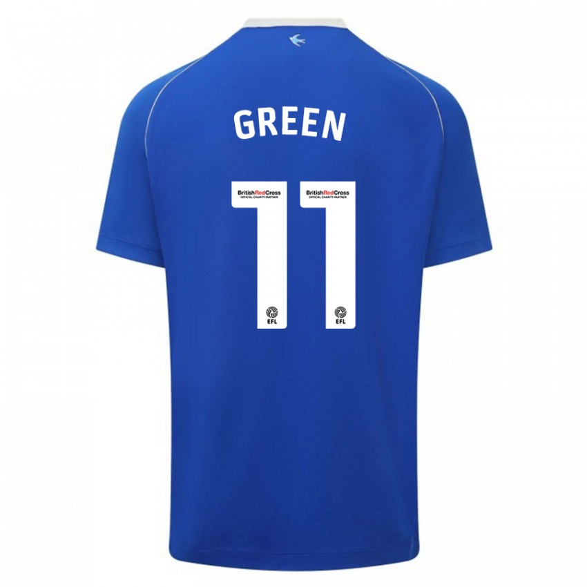 Børn Danielle Green #11 Blå Hjemmebane Spillertrøjer 2023/24 Trøje T-Shirt
