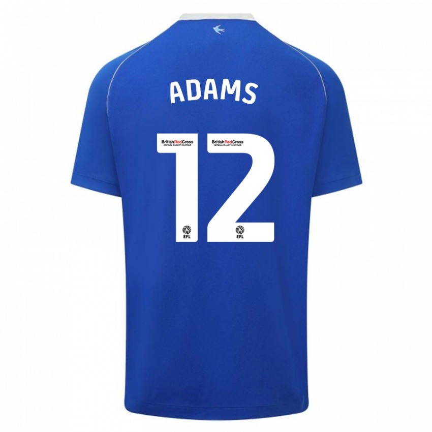 Børn Kelly Adams #12 Blå Hjemmebane Spillertrøjer 2023/24 Trøje T-Shirt