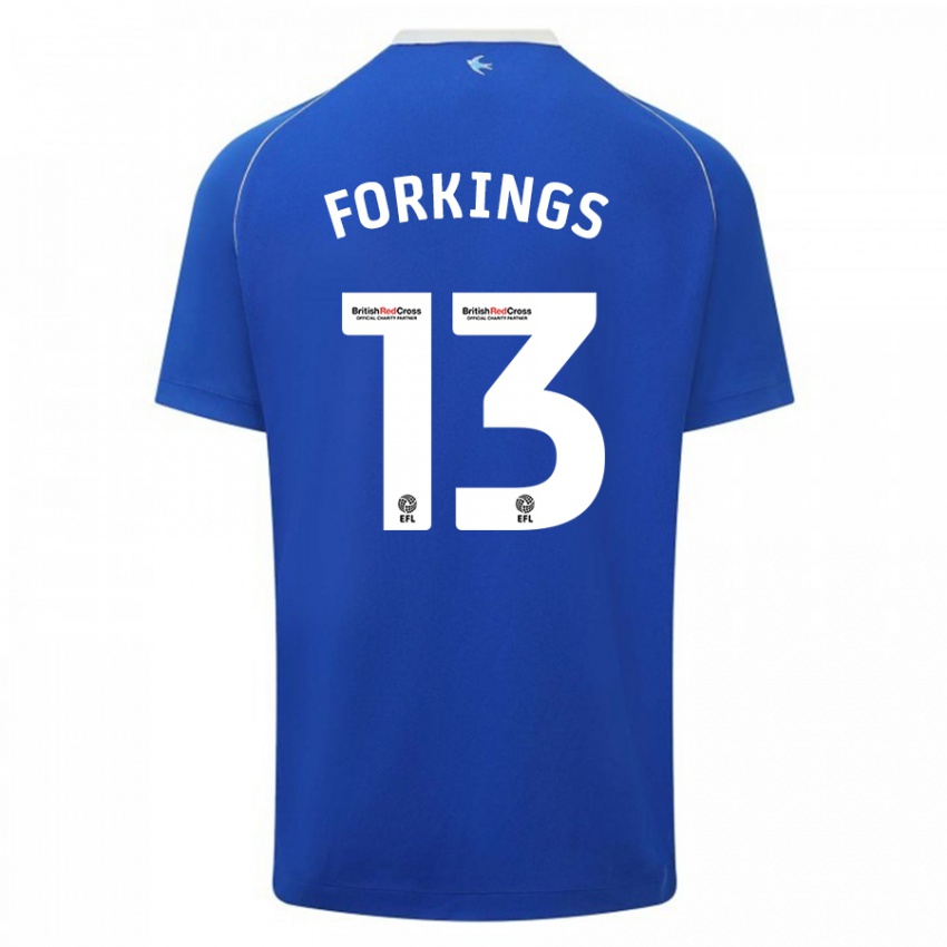 Børn Amelia Forkings #13 Blå Hjemmebane Spillertrøjer 2023/24 Trøje T-Shirt