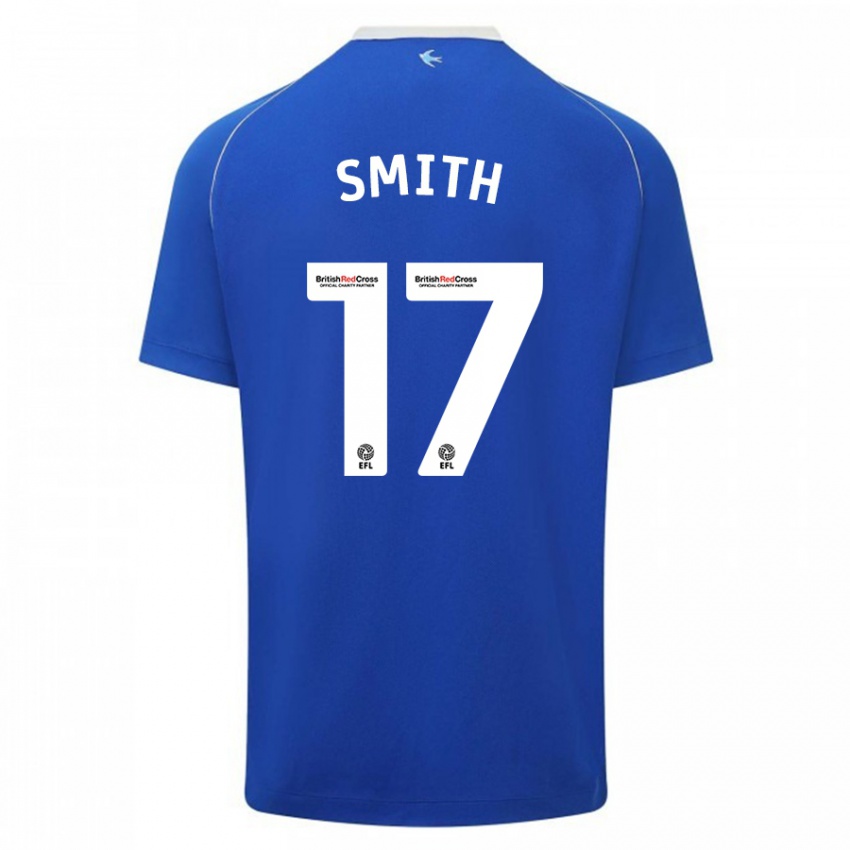 Børn Hollie Smith #17 Blå Hjemmebane Spillertrøjer 2023/24 Trøje T-Shirt