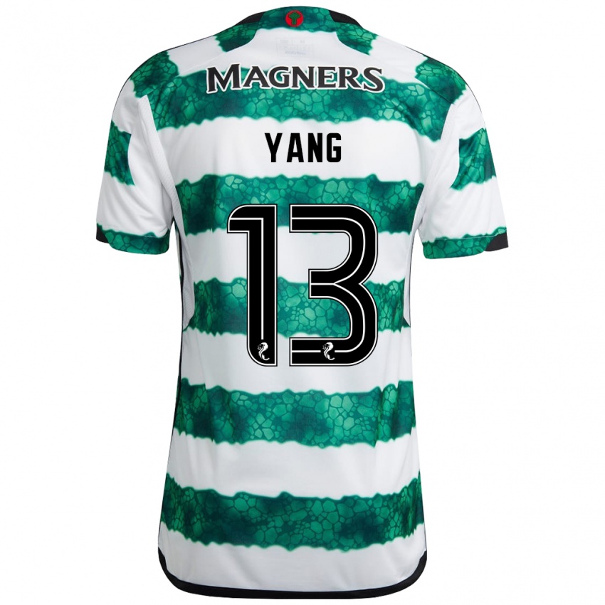 Børn Hyun-Jun Yang #13 Grøn Hjemmebane Spillertrøjer 2023/24 Trøje T-Shirt