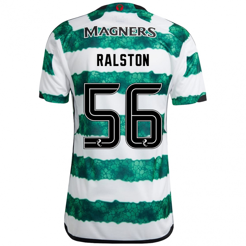 Børn Anthony Ralston #56 Grøn Hjemmebane Spillertrøjer 2023/24 Trøje T-Shirt