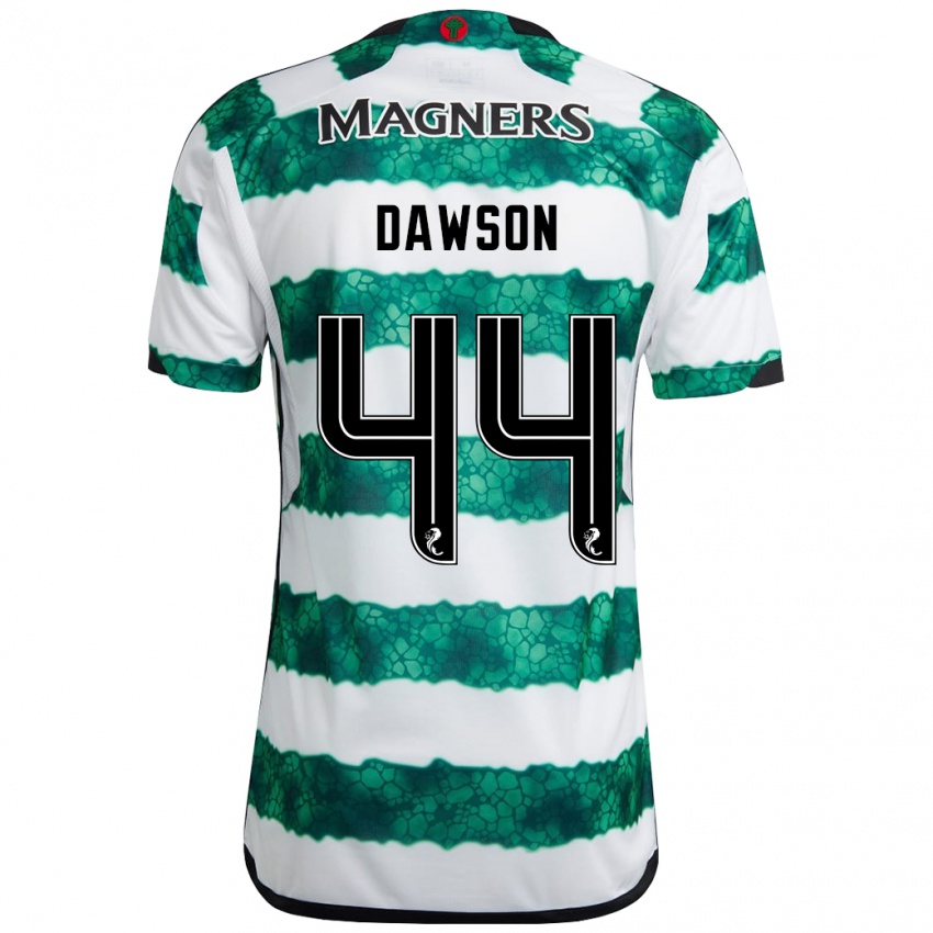 Børn Joey Dawson #44 Grøn Hjemmebane Spillertrøjer 2023/24 Trøje T-Shirt