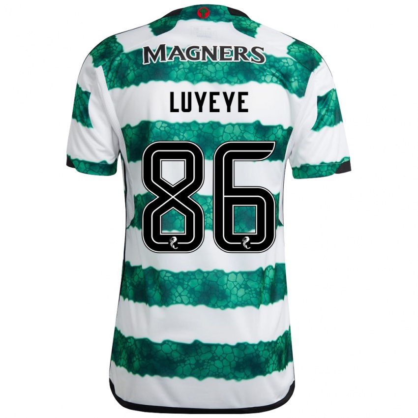 Børn Benny-Jackson Luyeye #86 Grøn Hjemmebane Spillertrøjer 2023/24 Trøje T-Shirt