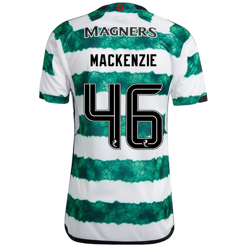 Børn Magnus Mackenzie #46 Grøn Hjemmebane Spillertrøjer 2023/24 Trøje T-Shirt