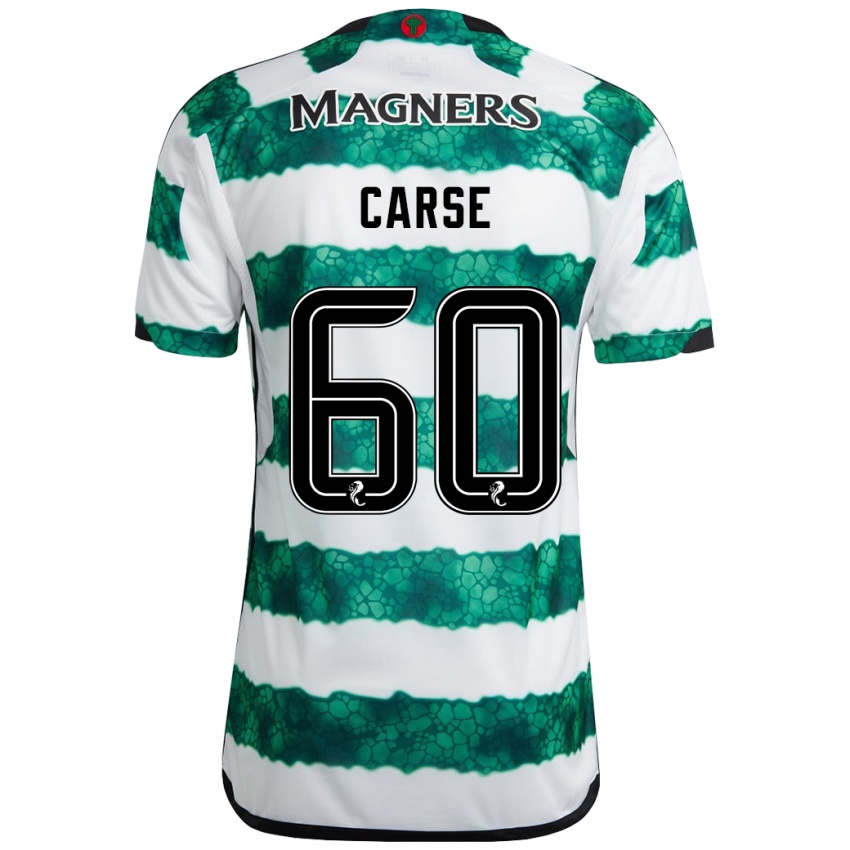 Børn Mackenzie Carse #60 Grøn Hjemmebane Spillertrøjer 2023/24 Trøje T-Shirt