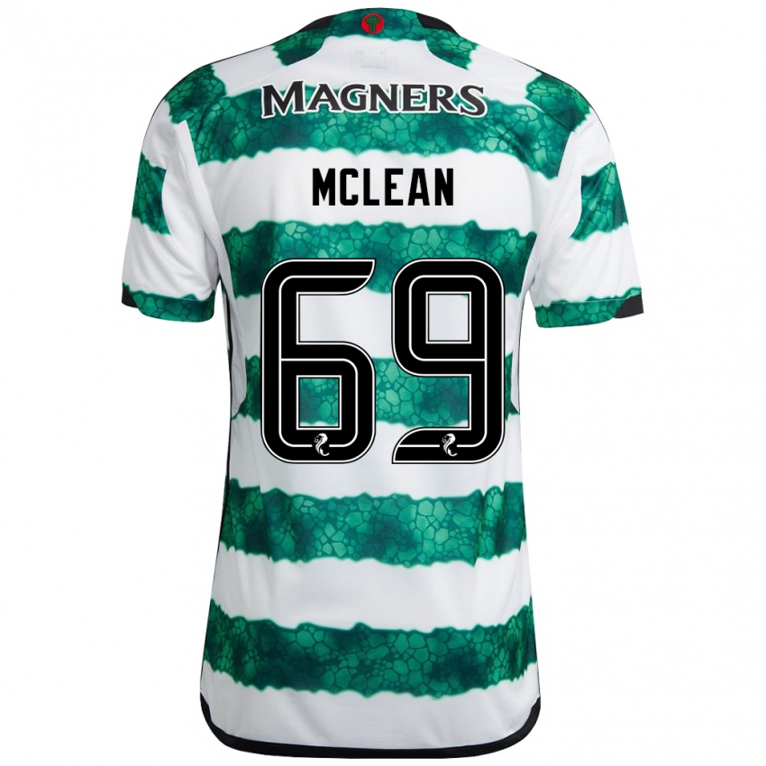 Børn Kai Mclean #69 Grøn Hjemmebane Spillertrøjer 2023/24 Trøje T-Shirt