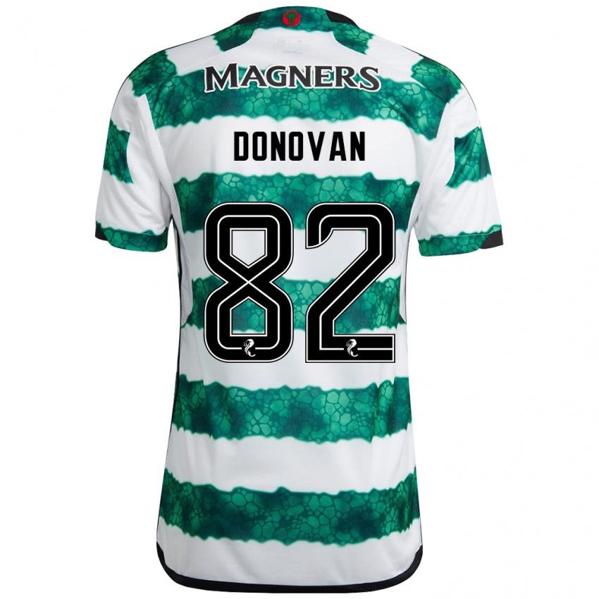 Børn Colby Donovan #82 Grøn Hjemmebane Spillertrøjer 2023/24 Trøje T-Shirt