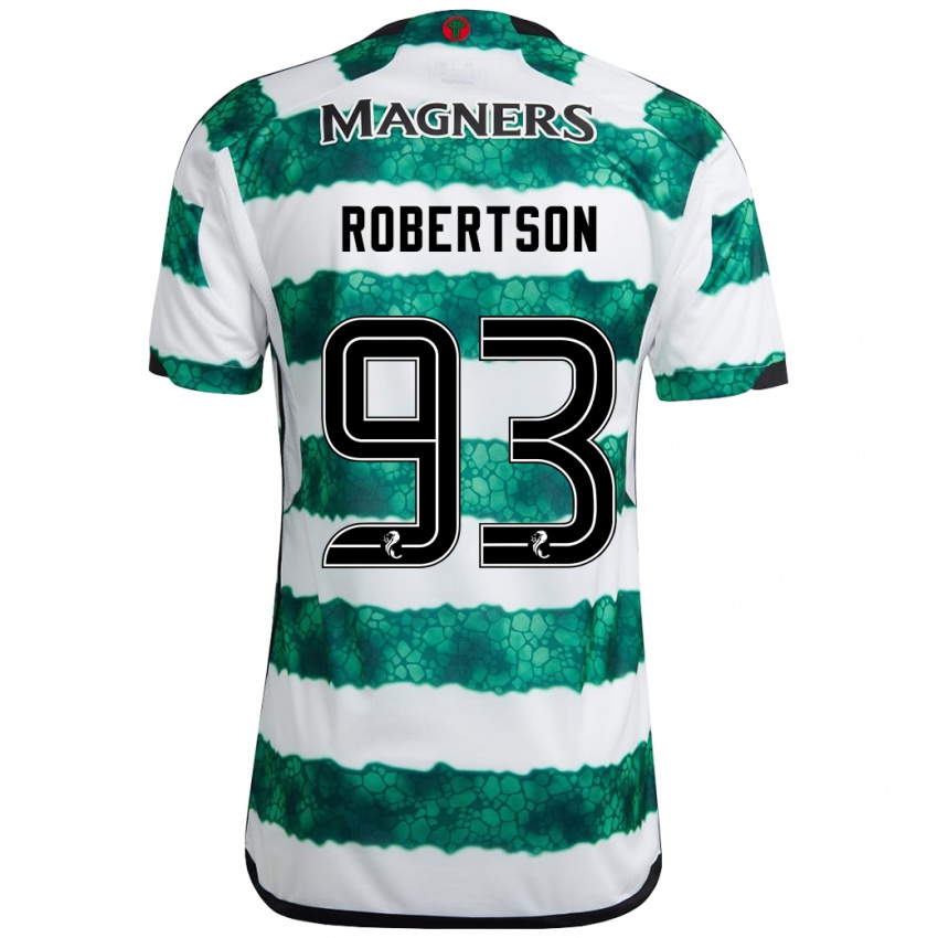 Børn Mitchell Robertson #93 Grøn Hjemmebane Spillertrøjer 2023/24 Trøje T-Shirt