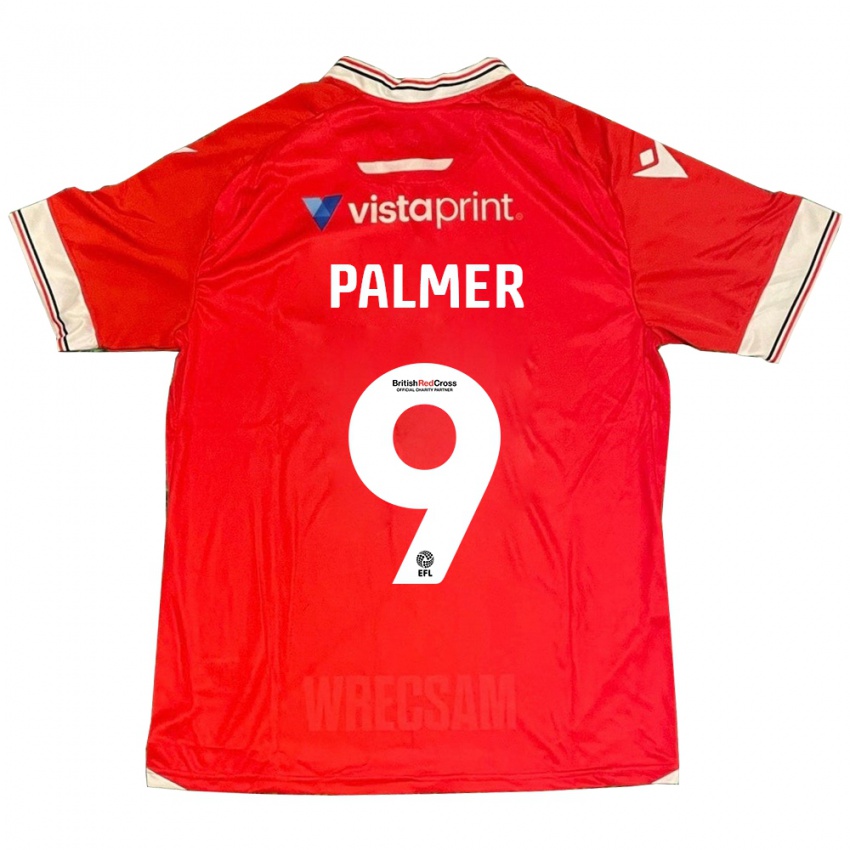 Børn Ollie Palmer #9 Rød Hjemmebane Spillertrøjer 2023/24 Trøje T-Shirt