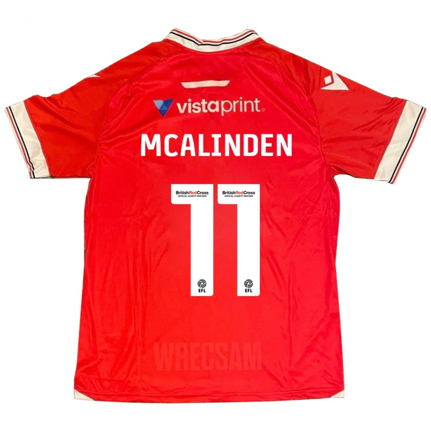 Børn Liam Mcalinden #11 Rød Hjemmebane Spillertrøjer 2023/24 Trøje T-Shirt