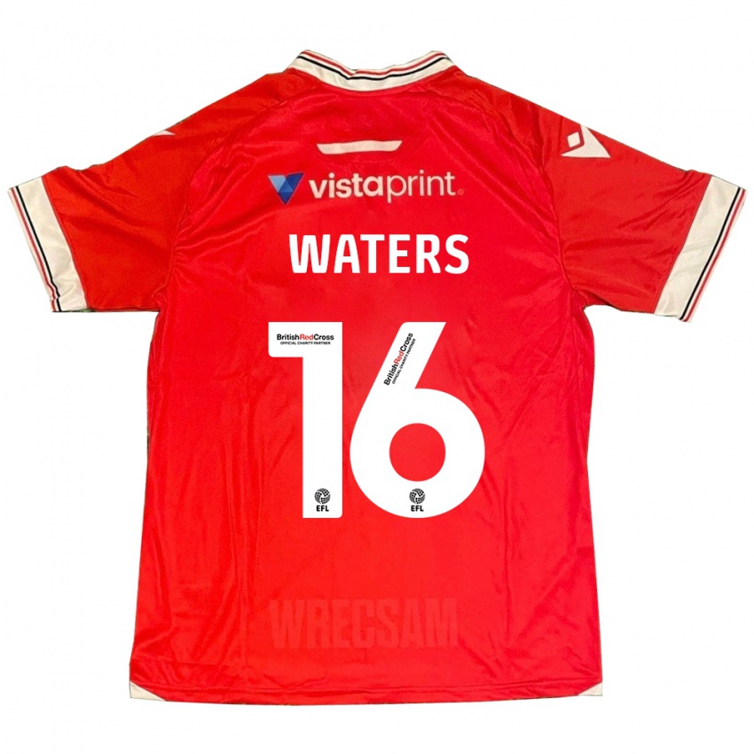 Børn Billy Waters #16 Rød Hjemmebane Spillertrøjer 2023/24 Trøje T-Shirt