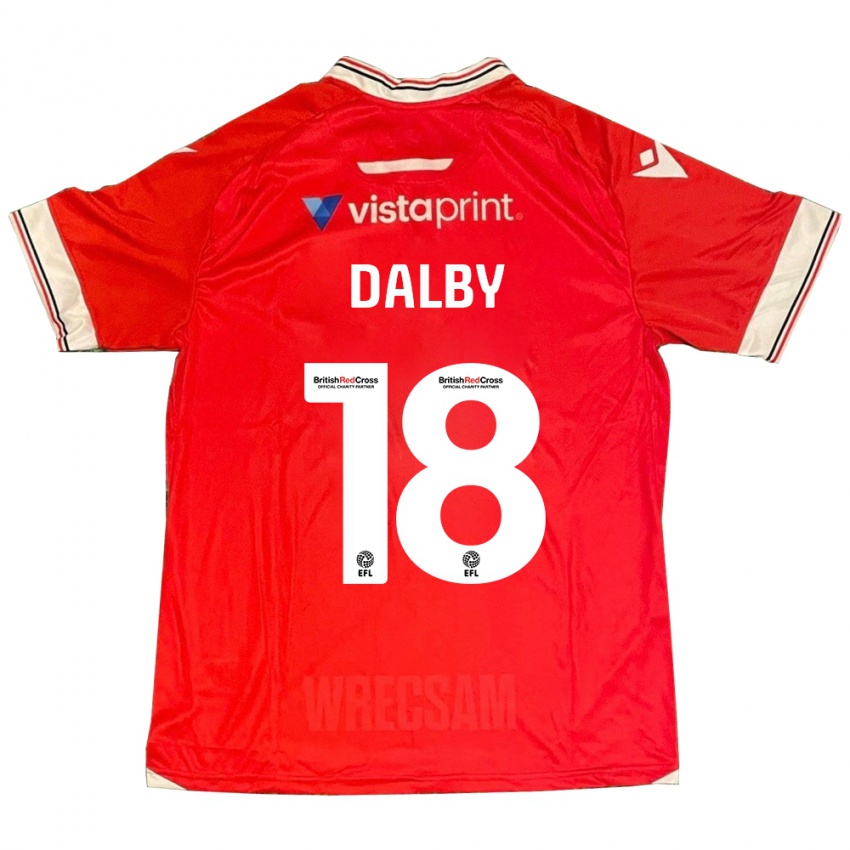 Børn Sam Dalby #18 Rød Hjemmebane Spillertrøjer 2023/24 Trøje T-Shirt