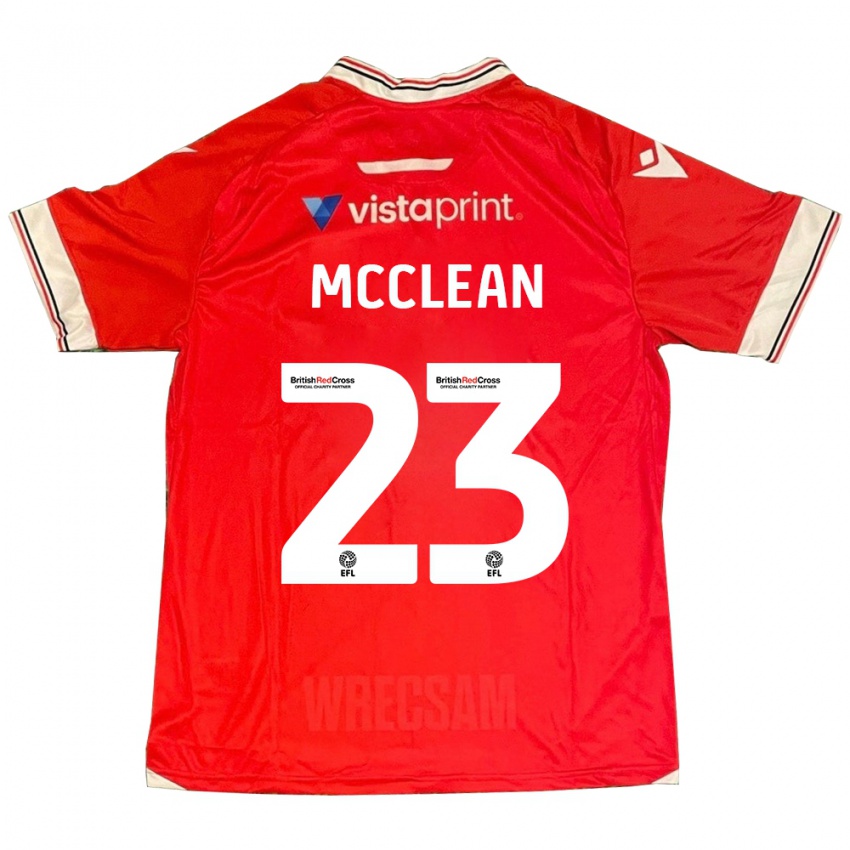 Børn James Mcclean #23 Rød Hjemmebane Spillertrøjer 2023/24 Trøje T-Shirt