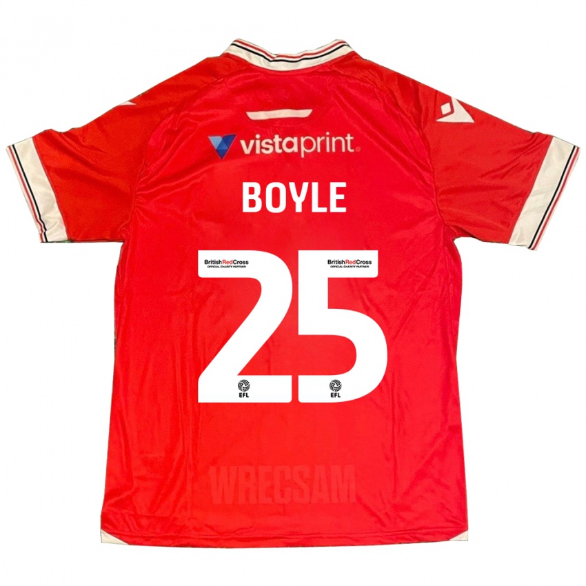 Børn Will Boyle #25 Rød Hjemmebane Spillertrøjer 2023/24 Trøje T-Shirt