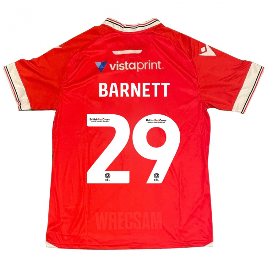 Børn Ryan Barnett #29 Rød Hjemmebane Spillertrøjer 2023/24 Trøje T-Shirt