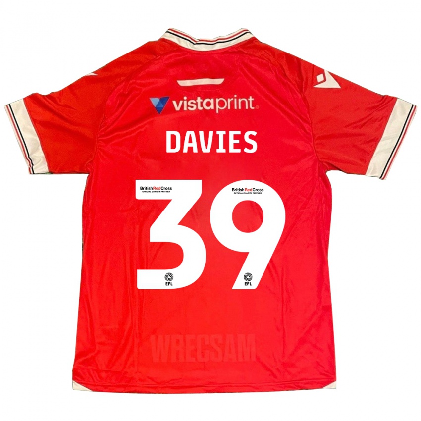 Børn Daniel Davies #39 Rød Hjemmebane Spillertrøjer 2023/24 Trøje T-Shirt