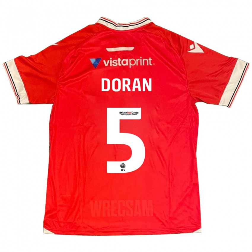 Børn Louisha Doran #5 Rød Hjemmebane Spillertrøjer 2023/24 Trøje T-Shirt