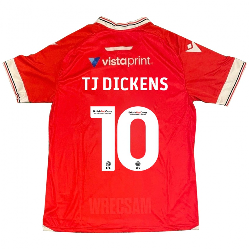 Børn Tonicha Tj Dickens #10 Rød Hjemmebane Spillertrøjer 2023/24 Trøje T-Shirt