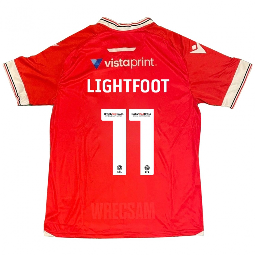 Børn Amber Lightfoot #11 Rød Hjemmebane Spillertrøjer 2023/24 Trøje T-Shirt