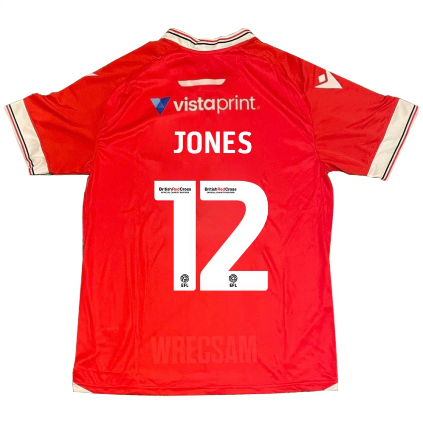 Børn Carra Jones #12 Rød Hjemmebane Spillertrøjer 2023/24 Trøje T-Shirt