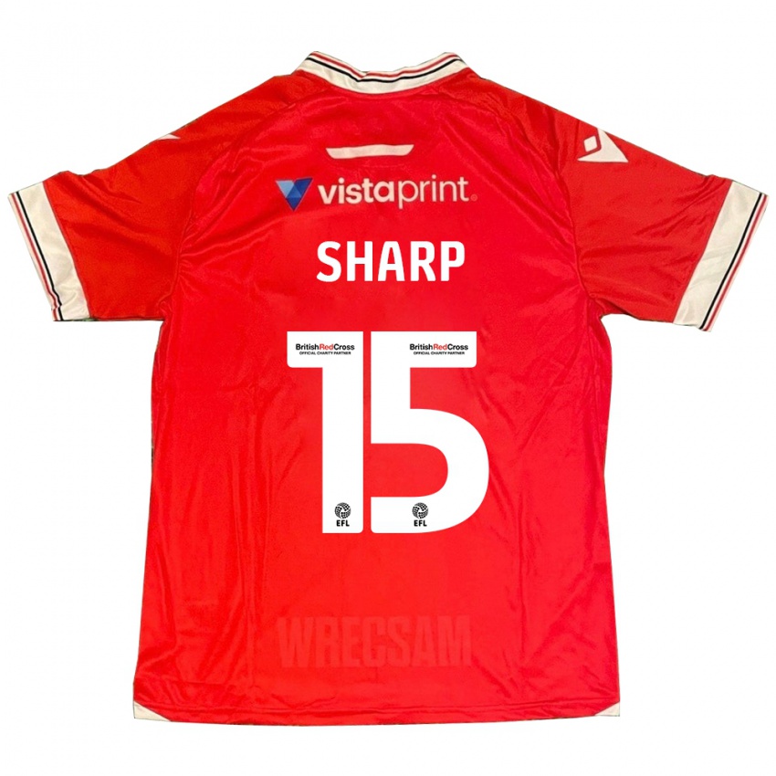 Børn Katie Sharp #15 Rød Hjemmebane Spillertrøjer 2023/24 Trøje T-Shirt