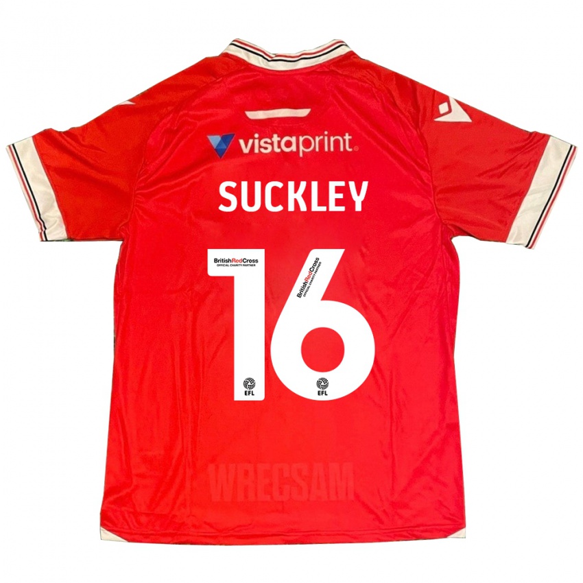 Børn Ava Suckley #16 Rød Hjemmebane Spillertrøjer 2023/24 Trøje T-Shirt