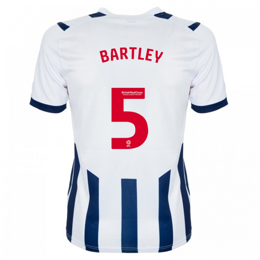 Børn Kyle Bartley #5 Hvid Hjemmebane Spillertrøjer 2023/24 Trøje T-Shirt