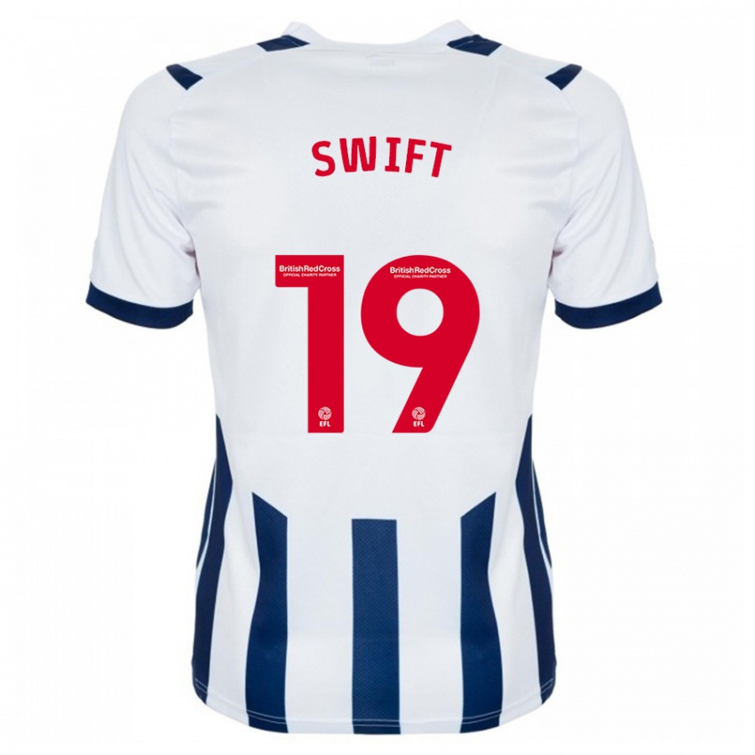 Børn John Swift #19 Hvid Hjemmebane Spillertrøjer 2023/24 Trøje T-Shirt