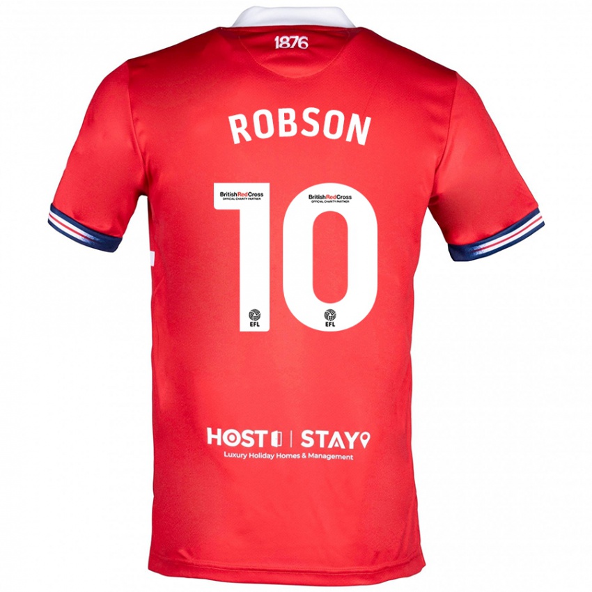 Børn Lauren Robson #10 Rød Hjemmebane Spillertrøjer 2023/24 Trøje T-Shirt