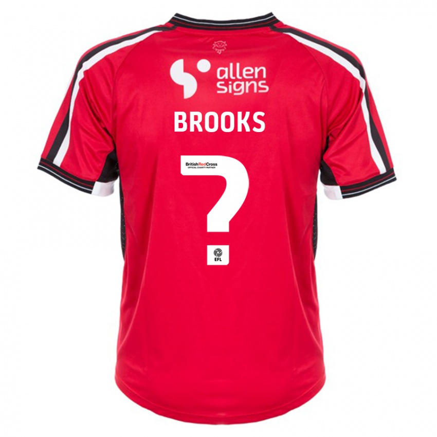 Børn Billy Brooks #0 Rød Hjemmebane Spillertrøjer 2023/24 Trøje T-Shirt