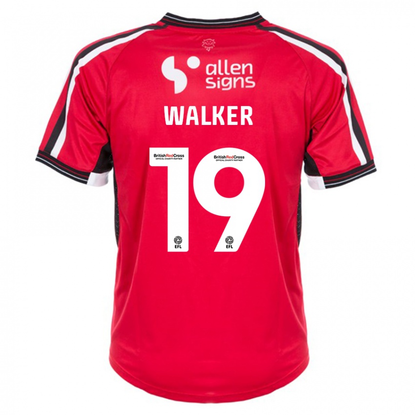 Børn Tyler Walker #19 Rød Hjemmebane Spillertrøjer 2023/24 Trøje T-Shirt