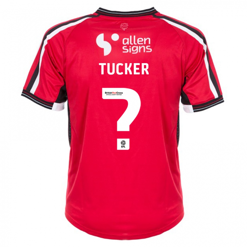 Børn Tayo Alexander-Tucker #0 Rød Hjemmebane Spillertrøjer 2023/24 Trøje T-Shirt