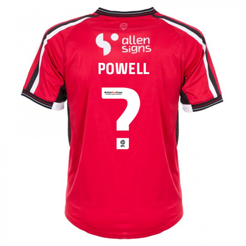 Børn Darryl Powell #0 Rød Hjemmebane Spillertrøjer 2023/24 Trøje T-Shirt